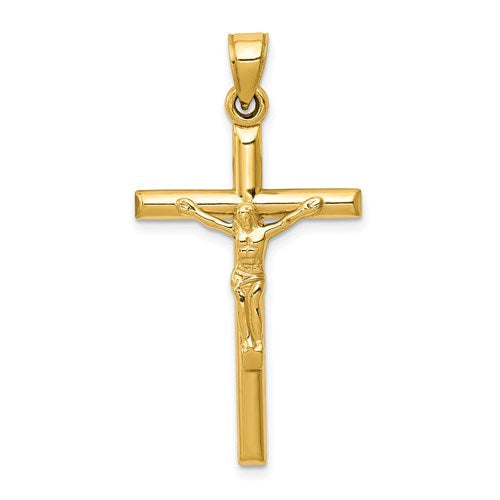 14k-hollow-crucifix-pendant-SolomonJeweler-Wichita-KS-CustomJewelry