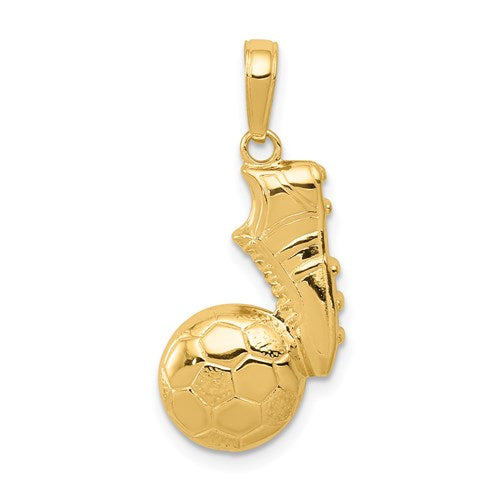 14k-soccer-ball-and-shoe-pendant-SolomonJeweler-Wichita-KS-CustomJewelry