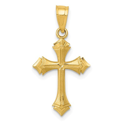 14k-diamond-cut-passion-cross-charm-SolomonJeweler-Wichita-KS-CustomJewelry