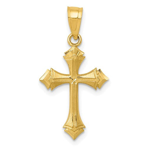 14k-diamond-cut-passion-cross-charm-SolomonJeweler-Wichita-KS-CustomJewelry