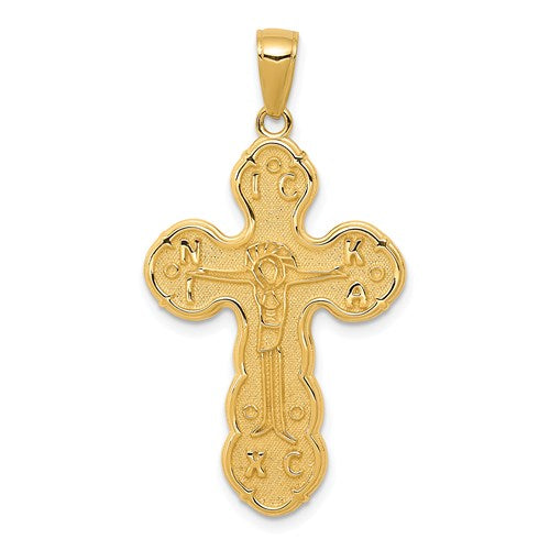 14k-satin-crucifix-pendant-SolomonJeweler-Wichita-KS-CustomJewelry