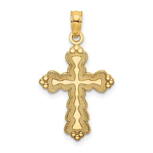 14k-scalloped-cross-charm-SolomonJeweler-Wichita-KS-CustomJewelry