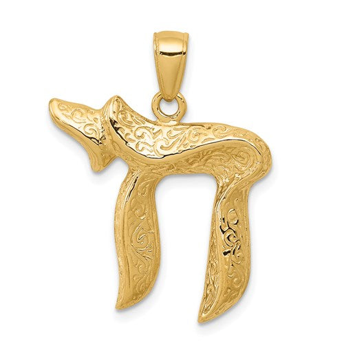 14k-jewish-chai-long-life-pendant-SolomonJeweler-Wichita-KS-CustomJewelry