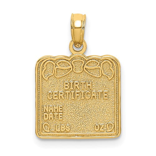14k-birth-certificate-charm-SolomonJeweler-Wichita-KS-CustomJewelry