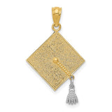 14k-w-rhodium-3-d-graduation-cap-w-moveable-tassel-pendant-SolomonJeweler-Wichita-KS-CustomJewelry