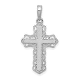 14k-white-gold-lace-trim-cross-pendant-SolomonJeweler-Wichita-KS-CustomJewelry