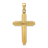 14k-textured-outline-cross-pendant-SolomonJeweler-Wichita-KS-CustomJewelry