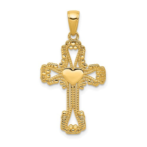 14k-beaded-cross-with-heart-pendant-SolomonJeweler-Wichita-KS-CustomJewelry
