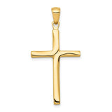 14k-satin-finish-accent-stick-cross-pendant-SolomonJeweler-Wichita-KS-CustomJewelry