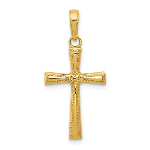 14k-diamond-cut-x-cross-pendant-SolomonJeweler-Wichita-KS-CustomJewelry