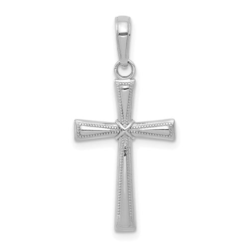 14k-white-gold-diamond-cut-x-cross-pendant-SolomonJeweler-Wichita-KS-CustomJewelry