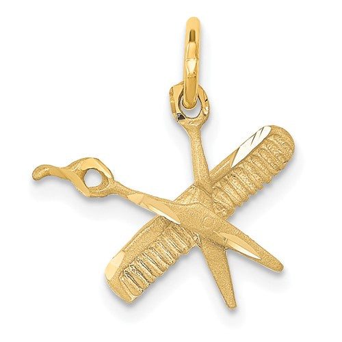 14k-comb-and-scissors-charm-SolomonJeweler-Wichita-KS-CustomJewelry