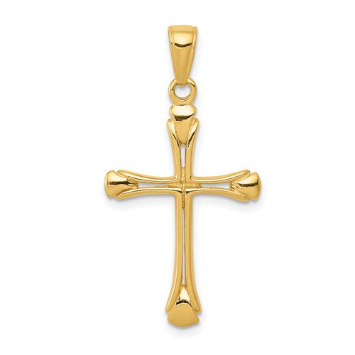 14k-cross-with-triangle-tips-pendant-SolomonJeweler-Wichita-KS-CustomJewelry