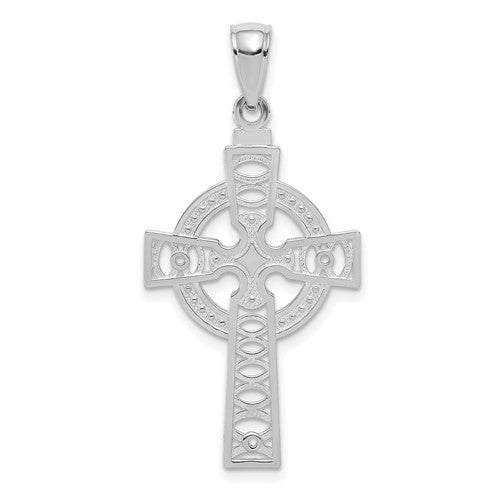 14k-white-gold-celtic-cross-w-eternity-circle-pendant-SolomonJeweler-Wichita-KS-CustomJewelry