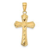 14k-diamond-cut-beveled-edges-cross-pendant-SolomonJeweler-Wichita-KS-CustomJewelry