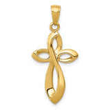 14k-polished-w-satin-figure-8-cross-pendant-SolomonJeweler-Wichita-KS-CustomJewelry