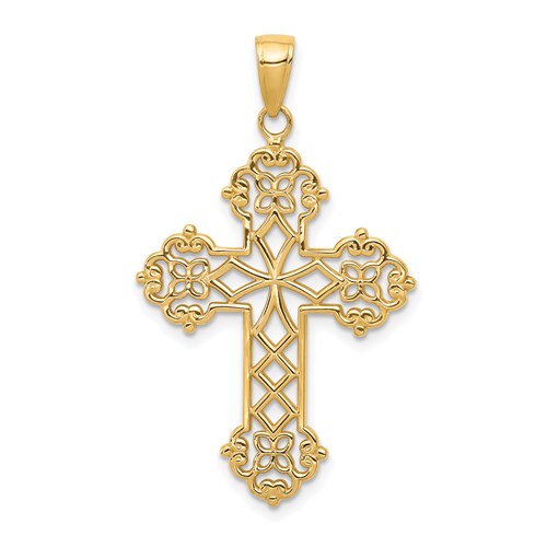 14k-lacey-budded-cross-pendant-SolomonJeweler-Wichita-KS-CustomJewelry