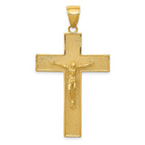 14k-textured-crucifix-latin-cross-pendant-SolomonJeweler-Wichita-KS-CustomJewelry