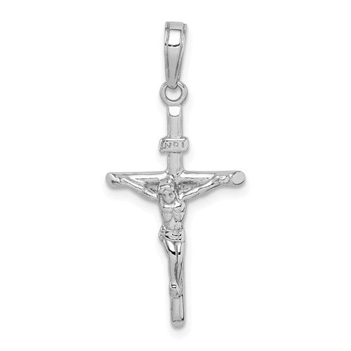 14k-white-gold-stick-style-crucifix-pendant-SolomonJeweler-Wichita-KS-CustomJewelry