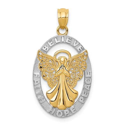 14k-w-rhodium-believe-peace-faith-hope-angel-pendant-SolomonJeweler-Wichita-KS-CustomJewelry