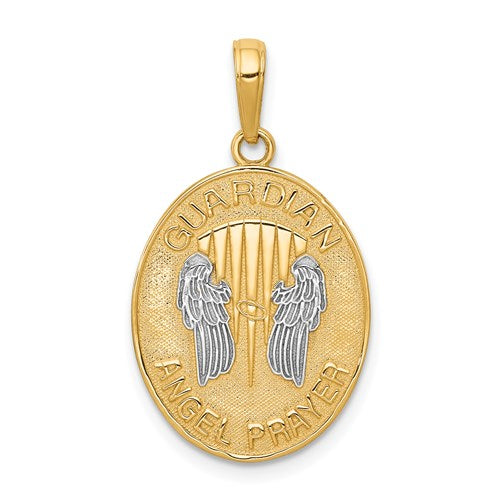 14k-w-rhodium-reversible-guardian-angel-prayer-pendant-SolomonJeweler-Wichita-KS-CustomJewelry
