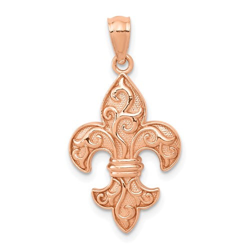 14k-rose-gold-fleur-de-lis-pendant-SolomonJeweler-Wichita-KS-CustomJewelry