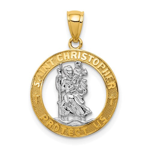 14k-w-rhodium-st-christopher-pendant-SolomonJeweler-Wichita-KS-CustomJewelry