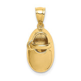 14k-polished-3d-baby-shoe-pendant-SolomonJeweler-Wichita-KS-CustomJewelry