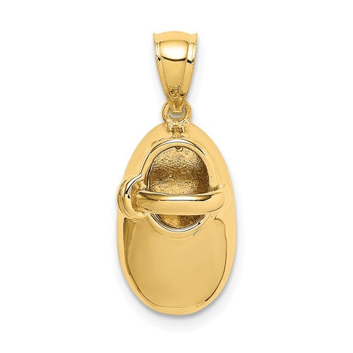 14k-polished-3d-baby-shoe-pendant-SolomonJeweler-Wichita-KS-CustomJewelry