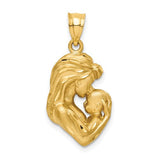 14k-brushed-diamond-cut-mom-baby-pendant-SolomonJeweler-Wichita-KS-CustomJewelry