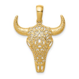 14k-filigree-steer-skull-pendant-SolomonJeweler-Wichita-KS-CustomJewelry