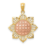 14k-two-tone-d-c-sunflower-pendant-SolomonJeweler-Wichita-KS-CustomJewelry