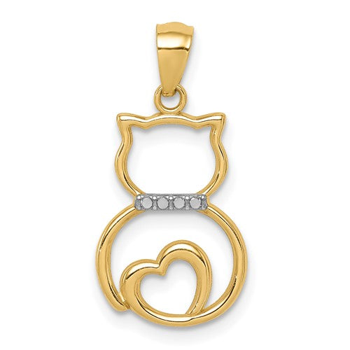 14k-white-rhodium-diamond-cut-sitting-cat-pendant-SolomonJeweler-Wichita-KS-CustomJewelry