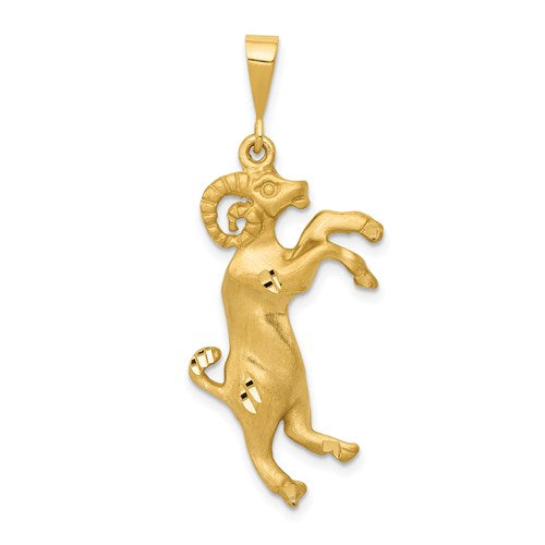 14k-satin-diamond-cut-aries-zodiac-charm-SolomonJeweler-Wichita-KS-CustomJewelry