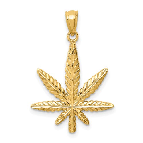 14k-leaf-pendant-SolomonJeweler-Wichita-KS-CustomJewelry