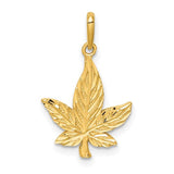 14k-diamond-cut-leaf-pendant-SolomonJeweler-Wichita-KS-CustomJewelry