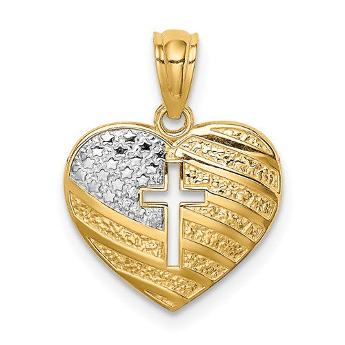 14k-w-rhodium-us-flag-with-cross-heart-pendant-SolomonJeweler-Wichita-KS-CustomJewelry