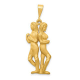 14k-satin-diamond-cut-gemini-zodiac-charm-SolomonJeweler-Wichita-KS-CustomJewelry