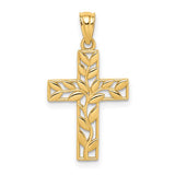 14k-leaf-cross-pendant-SolomonJeweler-Wichita-KS-CustomJewelry