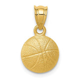 14k gold basketball charm pendant from Solomon Jewelers, detailed jewelry accessory with sporty design.