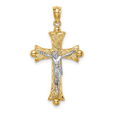 14k-two-tone-florentine-crucifix-SolomonJeweler-Wichita-KS-CustomJewelry