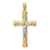 14k-two-tone-inri-crucifix-SolomonJeweler-Wichita-KS-CustomJewelry