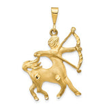 14k-satin-diamond-cut-sagittarius-zodiac-charm-SolomonJeweler-Wichita-KS-CustomJewelry
