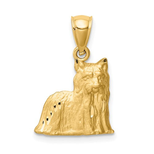 14k-diamond-cut-yorkshire-terrier-pendant-SolomonJeweler-Wichita-KS-CustomJewelry
