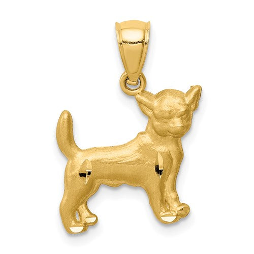 14k-diamond-cut-chihuahua-pendant-SolomonJeweler-Wichita-KS-CustomJewelry