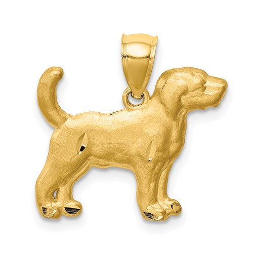 14k-diamond-cut-beagle-pendant-SolomonJeweler-Wichita-KS-CustomJewelry