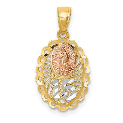 14k-two-tone-w-white-rhodium-lady-of-guadalupe-15-pendant-SolomonJeweler-Wichita-KS-CustomJewelry