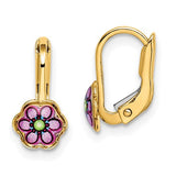 14k-childrens-enamel-flower-leverback-earrings-SolomonJeweler-Wichita-KS-CustomJewelry