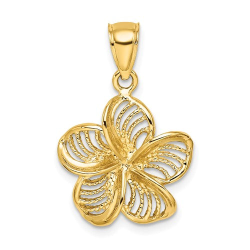 14k-beaded-and-polished-plumeria-flower-charm-SolomonJeweler-Wichita-KS-CustomJewelry