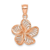 14k-rose-gold-beaded-and-polished-plumeria-flower-charm-SolomonJeweler-Wichita-KS-CustomJewelry